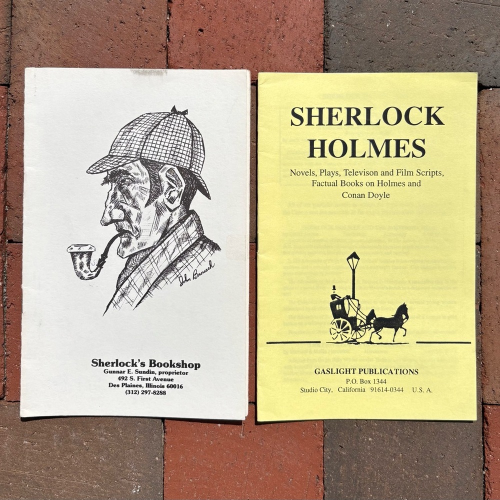 2 1980s Sherlock Holmes Sherlockiana Bookseller Catalogue Gaslight Steampunk